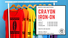 Load image into Gallery viewer, Crayons Iron On Transfer - DIY Iron-On Decals - All Ages &amp; Sizes - Group Costume - HalloweenCostumes4U.com - 