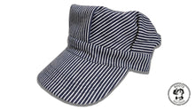 Load image into Gallery viewer, Blue Hickory Striped Train Conductor Engineer Hat - Boots and Brothers Costumes &amp; Accessories - HalloweenCostumes4U.com - Accessories