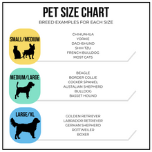 Load image into Gallery viewer, Boots and Brothers Pets Yarmulke and Tallis Hanukkah Set with Star of David Size Chart - HalloweenCostumes4U.com