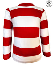 Load image into Gallery viewer, Infants/Toddlers/Kids Red &amp; White Striped T-Shirt Costume - Boots and Brothers Costumes &amp; Accessories - HalloweenCostumes4U.com - Kids Costumes