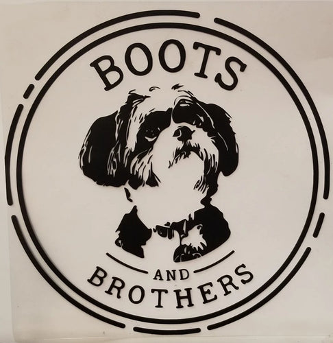 Boots and Brothers Logo Vinyl Iron-On Decal