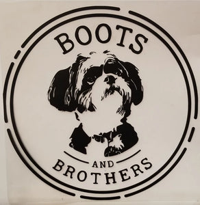 Boots and Brothers Logo Vinyl Iron-On Decal